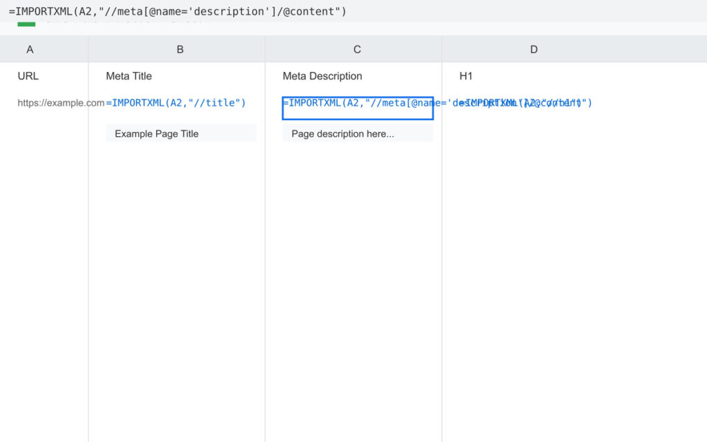 IMPORTXML SESO detailed-sheet