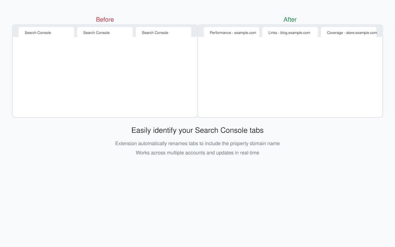 google search console tab renamer